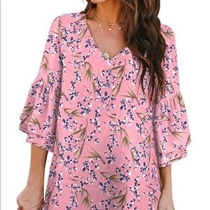 V-neck shift dress